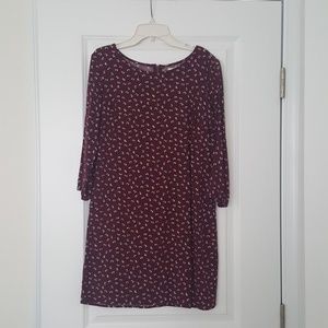 Old Navy Maroon Floral Dress